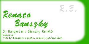 renato banszky business card