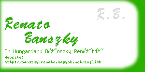renato banszky business card